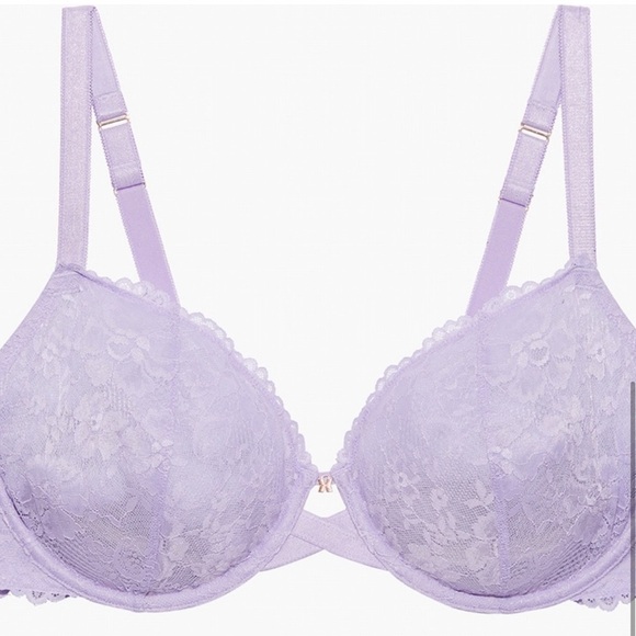 SAVAGE x FENTY 40DD Floral Lace Unlined Bra light purple lavender pastel - Picture 1 of 7